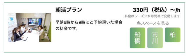 朝活プランの概要